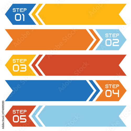 Infographic Number Step Nameplate