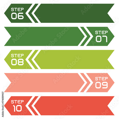 Infographic Number Step Nameplate