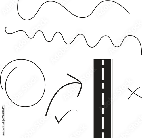 Simple Hand-Drawn Vector Elements