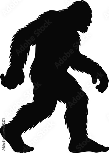 big foot silhouette vector illustration
