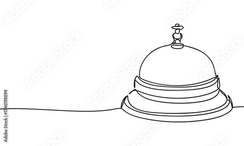 Bellhop Bell Single Line Art