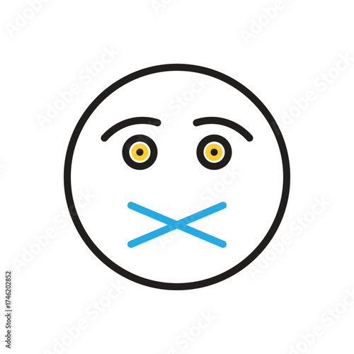 Multi color icon for silence
