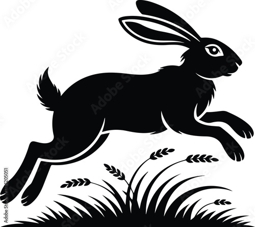 running rabbit silhouette