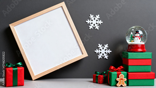 ChristmasGiftsSnowGlobeFrame
