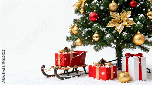 ChristmasTreeWithGiftsAndSled