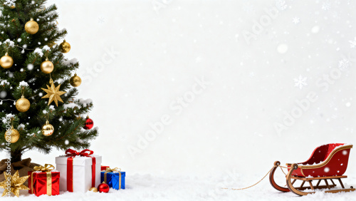 ChristmasTreeWithGiftsAndSled