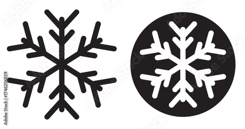 Snowflake icon set snowflake, swirl, pattern, glow. Vector illustration. snowflake glyph flat vector icon