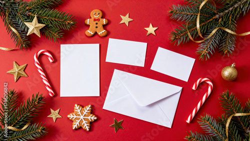 ChristmasStationerySetupWithDecorations