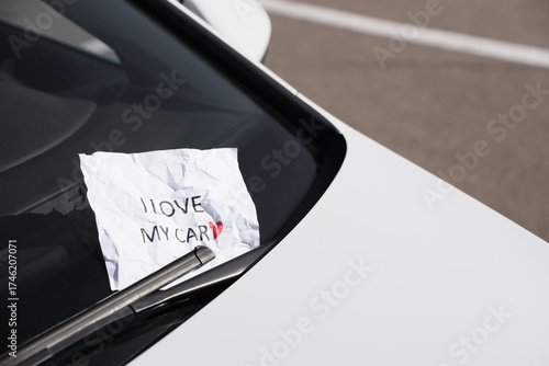 Sheet of paper with heart a...
