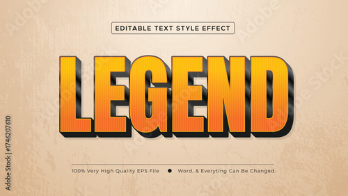 Legend 3D Text Effect Style for Creative Typography