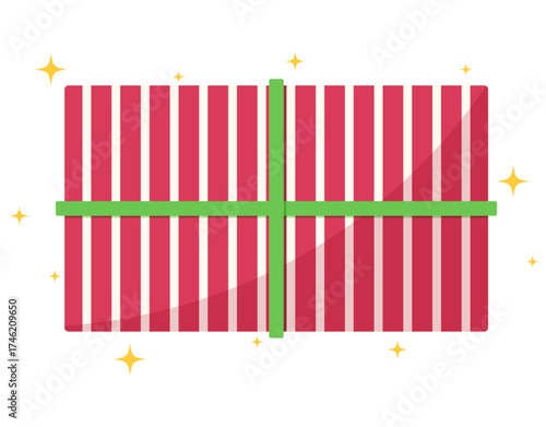 wrapping gift red gift box present surprise illustration clipart