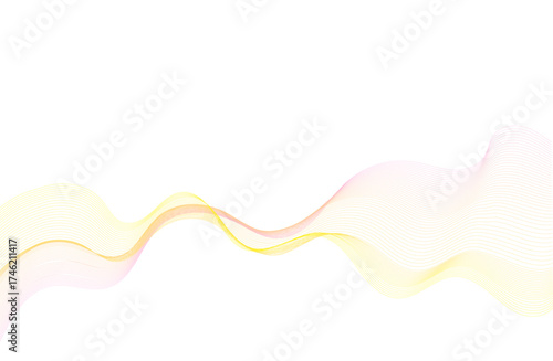 曲線グラデーション抽象的背景　イエロー・ピンク　Curved gradient abstract background in yellow and pink