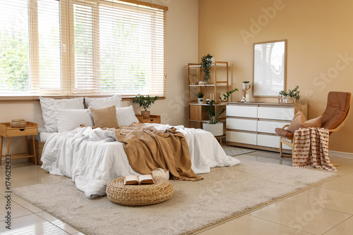 Cozy bedroom interior with ...