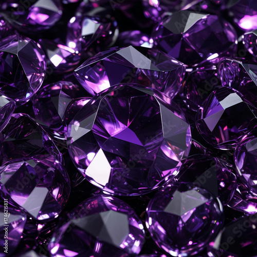 purple crystals close-up