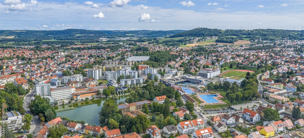 Naklejka premium Ausblick auf Neumarkt in der Oberpfalz an einem sonnigen Sommertag