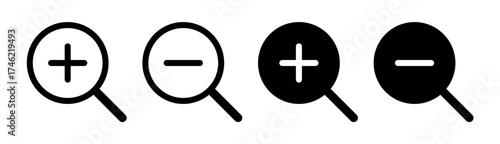 magnify zoom in zoom out user interface