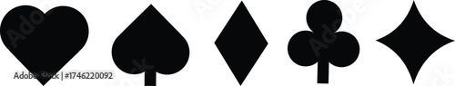 playing cards icons set both black and red isolated on transparent background.playing cards icons set both black and red isolated on transparent background.playing cards icons set both