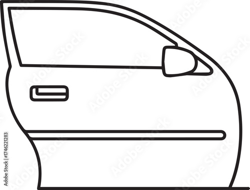 Car Door Line Drawing