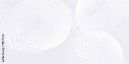 Simple nice grey background with dynamic circle modern pattern white good