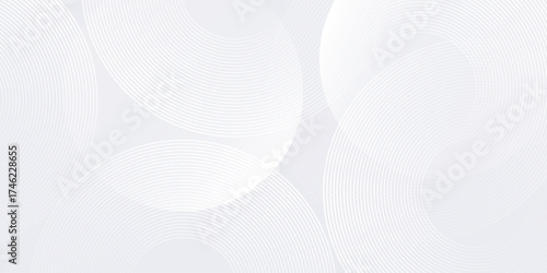 Simple nice grey background with dynamic circle modern pattern white