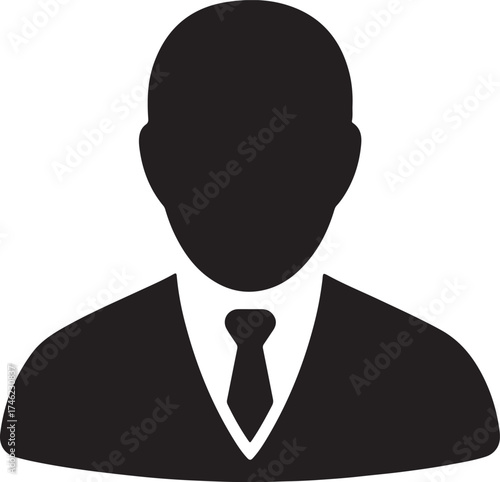 Black businessman silhouette vector illustration