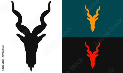 Markhor Silhouette, Wild Markhor Emblem, Markhor Logo, Markhor Png logo, png logo, Markhor Symbol Design, Markhor Iconic Design, Stylized Markhor Skull, spiral horns, mountain goat,