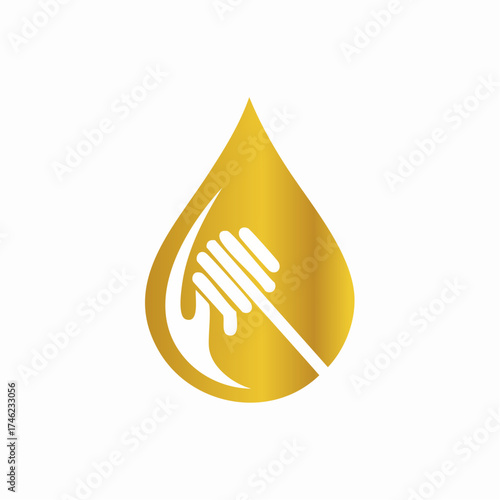Elegant Honey Drop Logo Design: A Golden Symbol of Natural Sweetness and Health