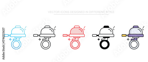 Cycle Bell icon design with white background stock illustration