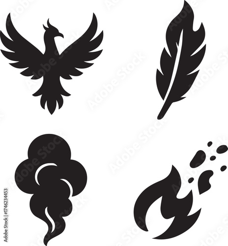 Four elements silhouette