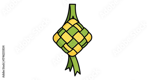 Ketupat Traditional Food Decoration for Islamic Holidays.