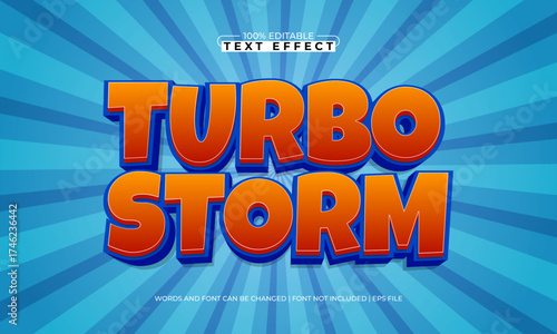 turbo storm editable text effect