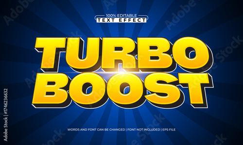 turbo boost editable text effect