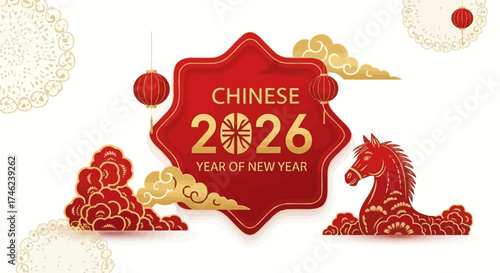 2026 A Colorful Celebration of the New Year, Countdown & Festive Design Element