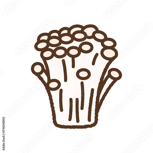 手書き風のアイコン　エノキダケ