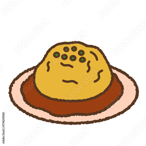 手書き風のアイコン　天津飯