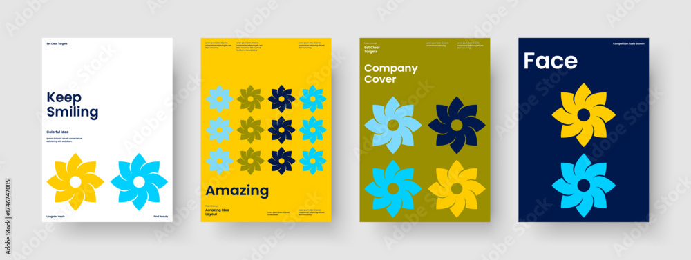 Naklejka premium Geometric Banner Template. Isolated Business Presentation Layout. Abstract Poster Design. Book Cover. Report. Background. Flyer. Brochure. Brand Identity. Leaflet. Newsletter. Journal. Pamphlet