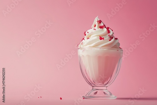 Wallpaper Mural Elegant Gelato in Glass Cup with Retro Minimal Aesthetic Torontodigital.ca