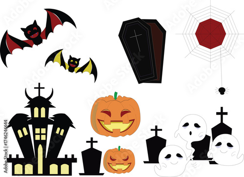 Haunting Halloween Silhouettes vector design