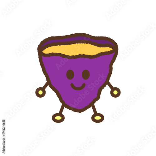 手書き風のキャラクターアイコン　さつまいも
