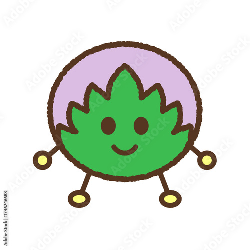 手書き風のキャラクターアイコン　桜餅