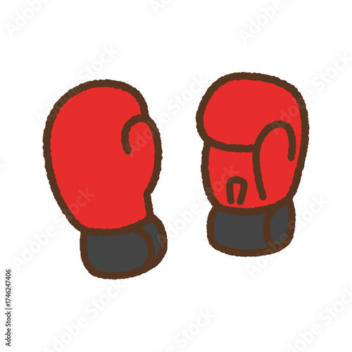 手書き風のアイコン　ボクシンググローブ
