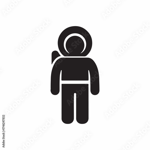 Diver or Scuba Suit Glyph Icon Vector Isolated on White

