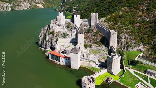 Discover Golubac Fortress a historic gem on the banks of the Danube River in Eastern Serbia surrounded by stunning landscapes