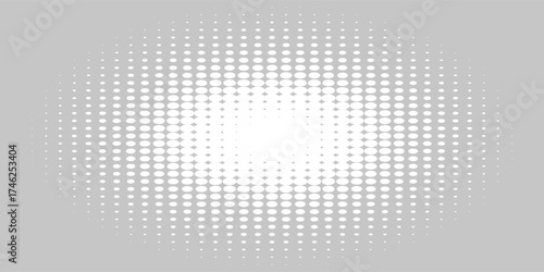 Dot white gray wave light technology texture background. Abstract big data digital halftone dots pop art comics with nature graphic design modern Vector