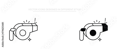 Whistle icon design with white background stock illustration