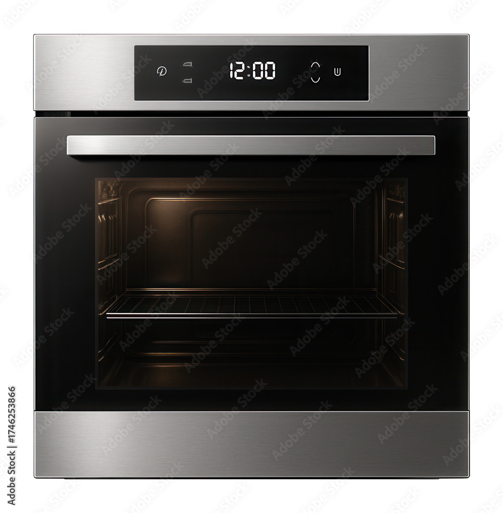 Obraz premium A Wi-Fi-enabled built-in oven for remote control via smartphone for modern homeowners.