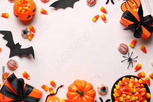 Frame made of sweet candy c...