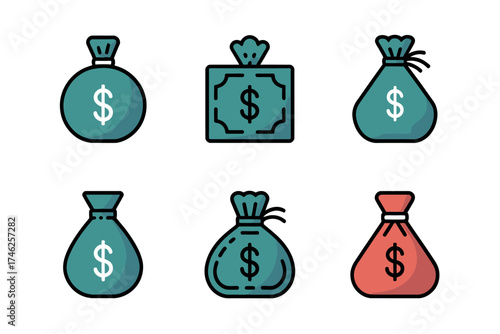 Finance Bag Minimal Illustration