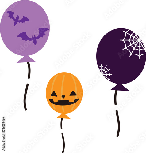ハロウィンの風船ベクターイラスト素材