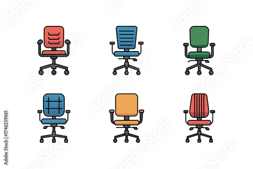Work Chair Outline Illustration